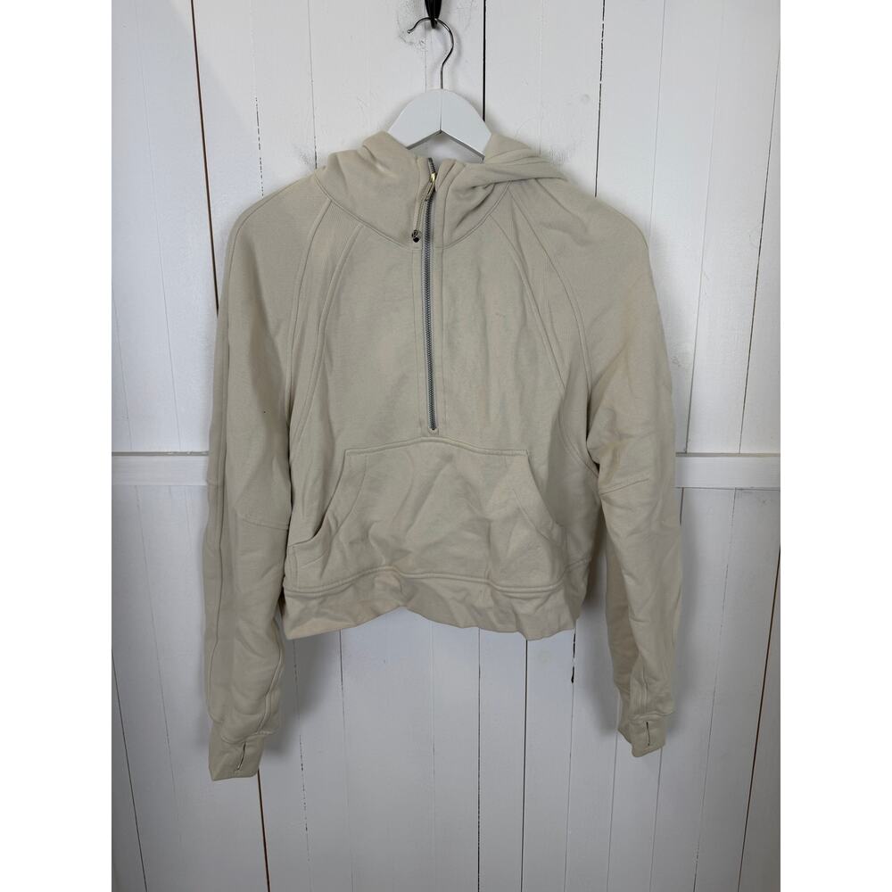 Lululemon Cream Cotton Pullover Hoodie Women's Size S